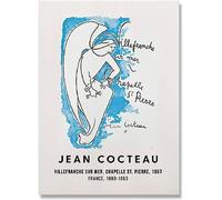 LVTFCO Célèbres Affiches Jean Cocteau et Lignes d’Impression Exposition Art Mur Jean Cocteau Painitng De Toile pour Maison Décoration Murale Photo 40x60cmx1 Pas De Cadre