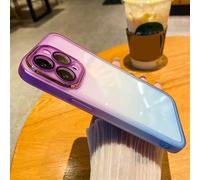 LVTFCO Coque pour iPhone 14 13 12 11 Pro Max XS Max X XR Dégradé Arc-en-Ciel Transparent Antichoc Protection de Caméra Couverture Souple Claire, T1, pour iPhone 14 Plus