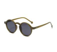 LVTFCO Femmes Vintage Lunettes de Soleil Rondes Hommes Lunettes de Luxe Classique Petit Cadre Lunettes de Soleil de fête UV400 Nuances, C02, Taille Unique
