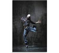 LVTFCO Hip-hop Dance Poster et impressions Hot Dance Dynamic Hip Hop Wall Art Peinture sur toile moderne pour Home Office Wall Decor Image 50x70cmx1 Pas de cadre