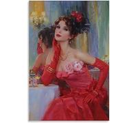 LVTFCO Konstantin Razumov Affiches et Estampes《Femmes Sexy》Art Mural Konstantin Razumov Peinture sur Toile pour décoration Murale de Maison Image 40x60cmx1 Pas de Cadre