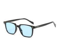 LVTFCO Lunettes de soleil carrées rétro pour femmes et hommes noirs, lunettes de soleil pour hommes, lunettes de voyage vintage, comme image, bleu clair