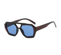 LVTFCO Lunettes de soleil de conduite en plein air pour femmes et hommes, lunettes de soleil hexagonales carrées à Double pont, monture épaisse, lunettes d'été, C5