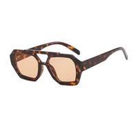 LVTFCO Lunettes de soleil de conduite en plein air pour femmes et hommes, lunettes de soleil hexagonales carrées à Double pont, monture épaisse, lunettes d'été, C9