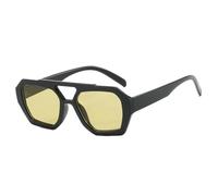 LVTFCO Lunettes de soleil de conduite en plein air pour femmes et hommes, lunettes de soleil hexagonales carrées à Double pont, monture épaisse, lunettes d'été, C10
