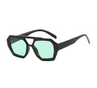 LVTFCO Lunettes de soleil de conduite en plein air pour femmes et hommes, lunettes de soleil hexagonales carrées à Double pont, monture épaisse, lunettes d'été, C4