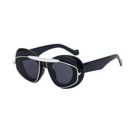 LVTFCO Lunettes de soleil Punk Cateye pour femmes et hommes, rétro, mode, monture en métal, luxe, été, extérieur, UV400,2