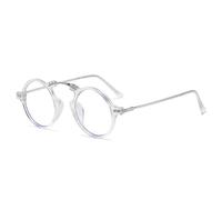 LVTFCO Lunettes de soleil Steampunk rondes Vintage pour hommes, lunettes de soleil Punk de luxe pour femmes, blanc Anti lumière bleue, taille unique