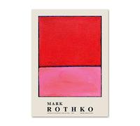 LVTFCO Mark Rothko Affiche Rose Clair Rouge Mur Art Mark Rothko Imprime Mark Rothko Peinture Toile pour Home Wall Art Decor Image 50x70cmx1 Pas de Cadre
