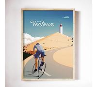 LVTFCO Mont Ventoux Cyclisme Affiches Et Impressions Vintage Wall Art Vélo Sport Toile Peinture Illustration Photos Moderne Décoration 40x60cmx1 sans Cadre