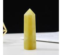 LVTFCO Point de Cristal Naturel de Couleur Claire, Jade Vert, Baguettes d'obélisque Xiuyu, Tour de Quartz Vert, minerai d'énergie, Artisanat minéral, décoration d'intérieur, Jade Vert, 5,6 cm