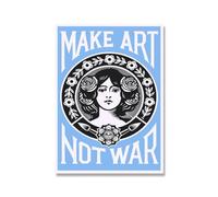 LVTFCO Pop Street Make Art Not War Affiche et Impressions esthétiques murales Make Art Not War Peinture sur Toile pour décoration d'intérieur 50 x 70 cm sans Cadre