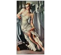 LVTFCO Tamara De Lempicka Affiche Dame en Tenue Formelle Art Mural Tamara De Lempicka Estampes Tamara De Lempicka Toile Peinture Décoration D’intérieur 50x100cm sans Cadre