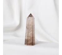 LVTFCO Tour de Cristal Naturel, Quartz fumé, Prisme Hexagonal, gemme énergétique, Baguette Magique, décoration de Traitement, 7,8cm, 1 pièce
