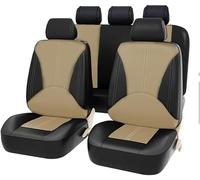 LVTFCO Voiture Cuir Ensembles de Housses Siège pour Lexus RX 450h 2010-2021, Imperméable Respirant Antidérapant Protege Siege Protection Interieu Accessoire, Black Beige