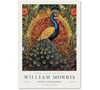 LVTFCO William Morris Paon Affiche William Morris Animal Toile Murale Art rétro Peinture William Morris Imprime pour la Maison Photo Decor 40x60cm sans Cadre