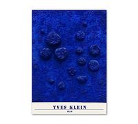 LVTFCO Yves Klein Affiche Bleue Monochrome Encre Mur Art Yves Klein Impression Bleue Yves Klein Toile Peinture pour Home Wall Decor Image 50x70cm Pas de Cadre
