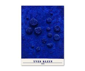 LVTFCO Yves Klein Affiche Bleue Monochrome Encre Mur Art Yves Klein Impression Bleue Yves Klein Toile Peinture pour Home Wall Decor Image 50x70cm Pas de Cadre