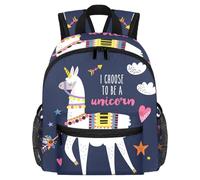 LVTISEE Petit sac à dos léger avec poches latérales pour bouteille Motif I Choose To Be a Unicorn Heart Star Arrow Cloud
