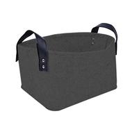 LVUNZJCA Boîte de Rangement en Tissu Paniers de Rangement en Feutre Pliable Conteneurs avec poignées(Schwarz,21x34x24cm)