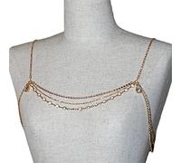 LVUNZJCA Chaîne de Corps pour Femme Chaîne d'épaule Polyvalente, chaîne de Corps Sexy, Accessoires en Strass