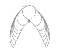 LVUNZJCA Chaîne de Corps pour Femme Collier Simple en métal avec Diamants et Pompons