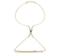 LVUNZJCA Chaîne de Corps pour Femme Gouttes d'eau Soutien-Gorge Femmes Plage Bikini Sexy Pendentif chaîne de Corps(Gold_One Size)