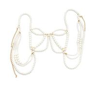 LVUNZJCA Chaîne de Corps pour Femme Robe Sexy avec Soutien-Gorge et chaîne de Corps en Perles d'imitation