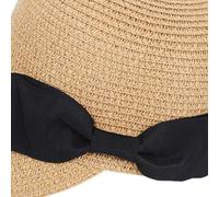 LVUNZJCA Chapeau de Paille pour Femme Chapeau de Paille Arrondi Classique d'été avec nœud(Khaki)