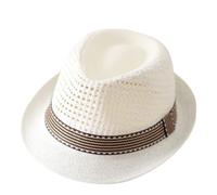 LVUNZJCA Chapeau de Paille pour Femme Chapeau de Paille Respirant Creux Printemps et été(Blanc)