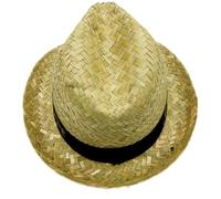 LVUNZJCA Chapeau de Paille pour Femme Chapeau Haut de Forme Classique d'été en Paille tissée à Feuilles de Tournesol(Black)
