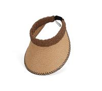 LVUNZJCA Chapeau de Paille pour Femme Grand Chapeau de Soleil d'été for l'extérieur(Coffee)