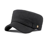 LVUNZJCA Chapeau Haut de Forme Casquette Plate à visière incurvée for Homme en Tweed Chaud avec Languette de Canard Chaude Casquette Plate rétro(Schwarz)