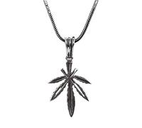 LVUNZJCA Collier Hip-hop Pendentif Feuille Cent Feuilles d'érable Collier Homme Accessoires Bijoux personnalisés pour Rappeur