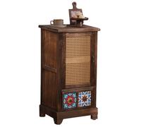 LVUNZJCA Commode Meuble de Rangement en Bois et rotin for Salle à Manger, Meuble d'entrée à Chaussures rétro Meubles de Chambre(42x35x81.5cm)