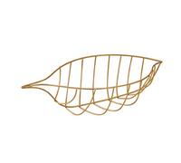 LVUNZJCA Corbeille de Fruits Creux Feuille moderne et créative Métal Fruit Home Plate Salon Café Décoration de table pour la Maison et le Bureau(Gold)