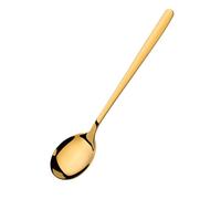 LVUNZJCA Cuillères de Table Cuillère Ronde Simple à Long Manche for Dessert, cuillère for Cuisine Occidentale pour la Maison, la Cuisine(Gold)