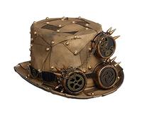 LVUNZJCA Haut-de-Forme Steampunk Goth Chapeaux Steampunk Top Hat Unisexe Femmes Hommes Vintage Gothique Cosplay(61cm)
