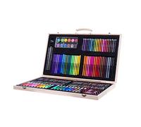 LVUNZJCA Malette Dessin Enfant Coffret en Bois Ensemble de pinceaux Stylo Aquarelle Coffret Cadeau pour Débutant
