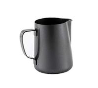 LVUNZJCA Pichet à Mousse de Lait Tasse de Lait en Acier Inoxydable pichet de Lait Mousse pour Le Café(Schwarz,600ml)