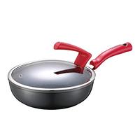 LVUNZJCA Poêle à Frire Pan antiadhésive Maifan Stone Color Wok approfond la friture pour la Cuisine(47x7.9x28cm)