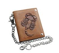 LVUNZJCA Portefeuille à Chaîne pour Hommes Portefeuille à Double pli for Homme Portefeuille en Cuir for Camion de vélo for Homme