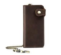 LVUNZJCA Portefeuille à Chaîne pour Hommes Portefeuille en Cuir à Longue chaîne for Hommes Sac à Main rétro for Hommes
