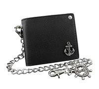 LVUNZJCA Portefeuille à Chaîne pour Hommes Portefeuille en Cuir for Carte de crédit for garçon avec Porte-clés