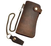 LVUNZJCA Portefeuille à Chaîne pour Hommes Portefeuille Organisateur de chaîne de chéquier de Mode en Cuir for Hommes