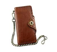 LVUNZJCA Portefeuille à Chaîne pour Hommes Portefeuille Porte-Cartes de Visite en Cuir for Hommes avec chaîne