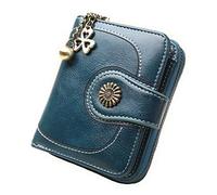LVUNZJCA Portefeuille Court pour Femme Portefeuille en Cuir for Femme Blocage RFID Petit Portefeuille à Poche zippée à Deux Volets(C)
