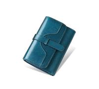 LVUNZJCA Portefeuille Court pour Femme Women's Foldable Simple Wallet Compact Short Wallet(Bleu)