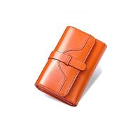 LVUNZJCA Portefeuille Court pour Femme Women's Foldable Simple Wallet Compact Short Wallet(Orange)