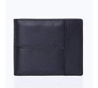LVUNZJCA Portefeuille en cuir pour homme - Portefeuille court de voyage pour homme d'affaires, black, 12x10cm